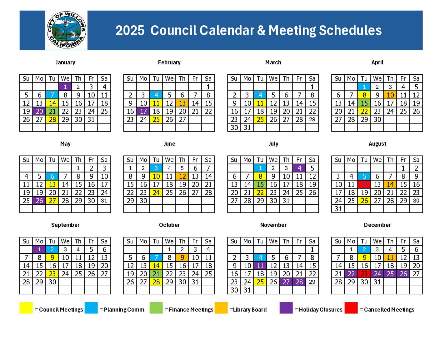 2025 City Council Meetings Schedule Calendar 2025 City Council Meetings Schedule Calendar