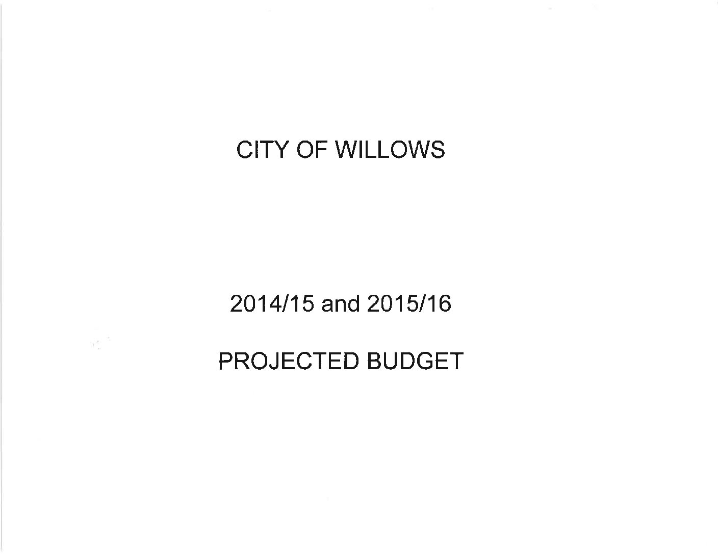 Budget-2014-2015 Budget 2014-2015 (Adopted) & 2015-2016 Projected