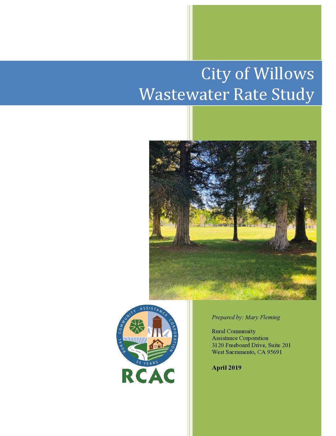 City-of-Willows-Waste-Water-Rate-Study-2019 Waste Water Rate Study 2019