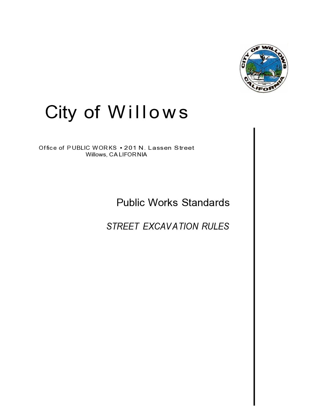 City-of-Willows-street-excavation-rules-final Street Excavation Rules