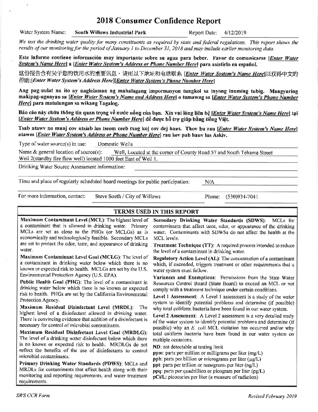 Community-Services-2018-Consumer-Confidence-Report Consumer Confidence Report 2018