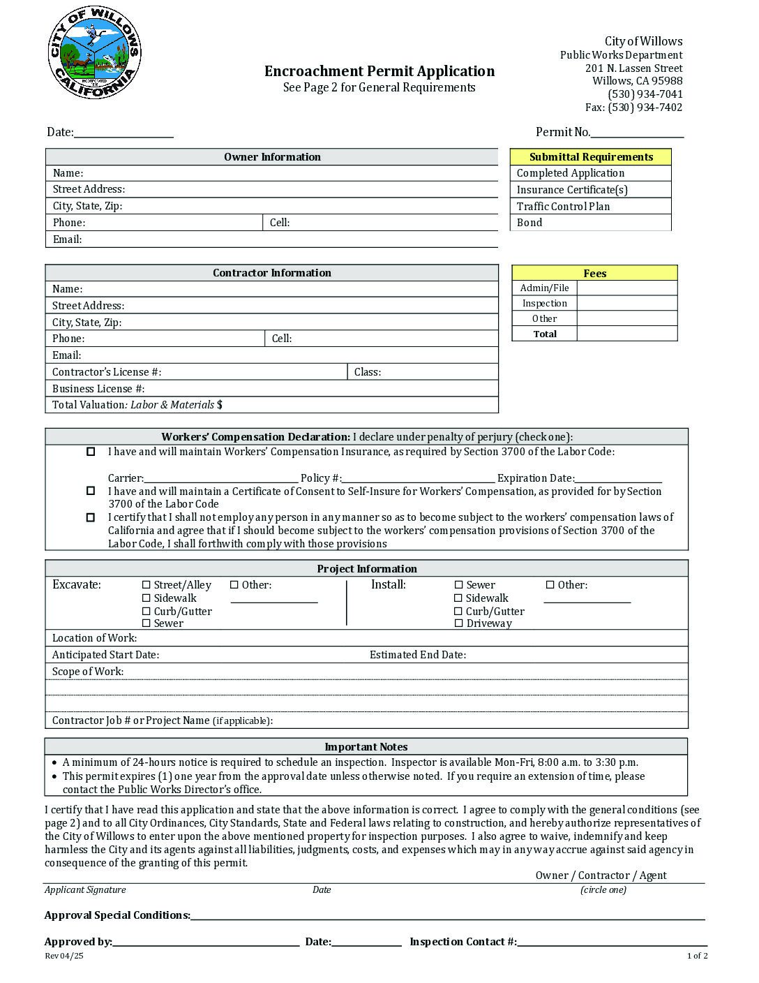 ENCROACHMENT-PERMIT-4-2025-FILLABLE-FORM Encroachment Permit