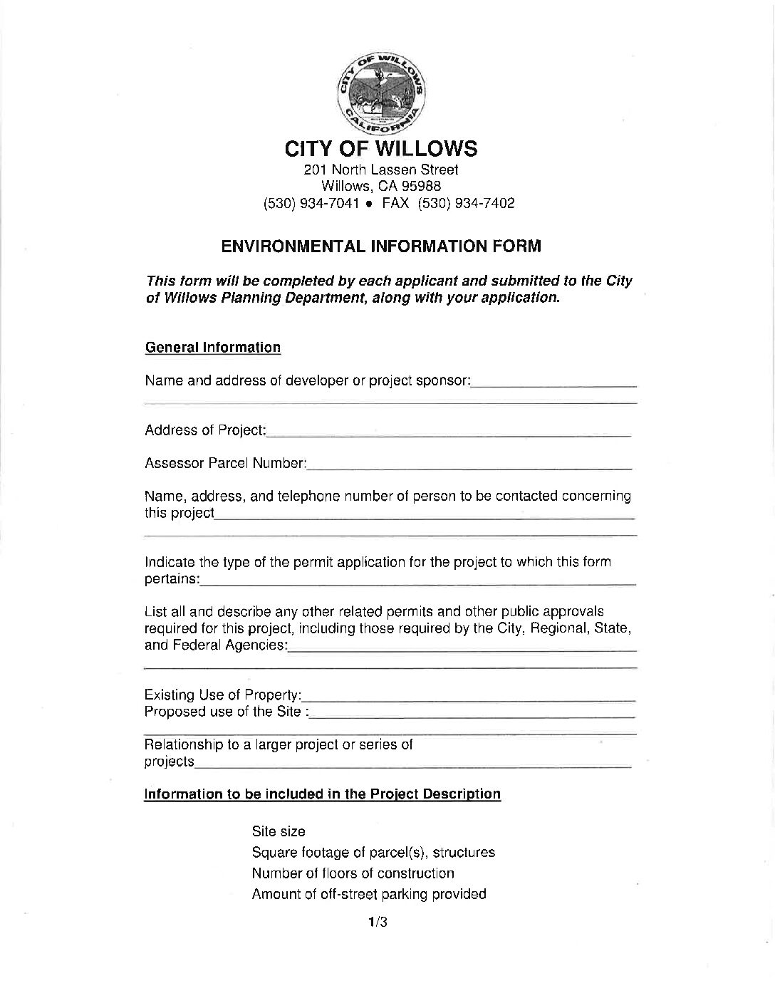 Environmental-Information-Form Environmental Information Form