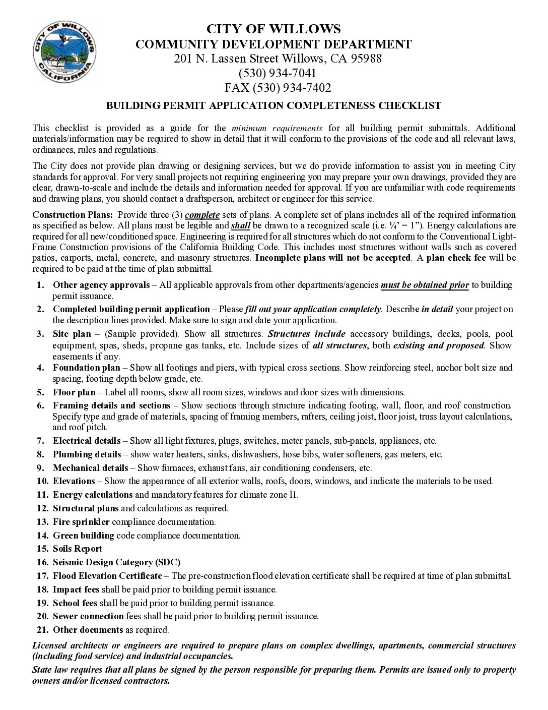 Permit-application-checklist Permit Application Checklist