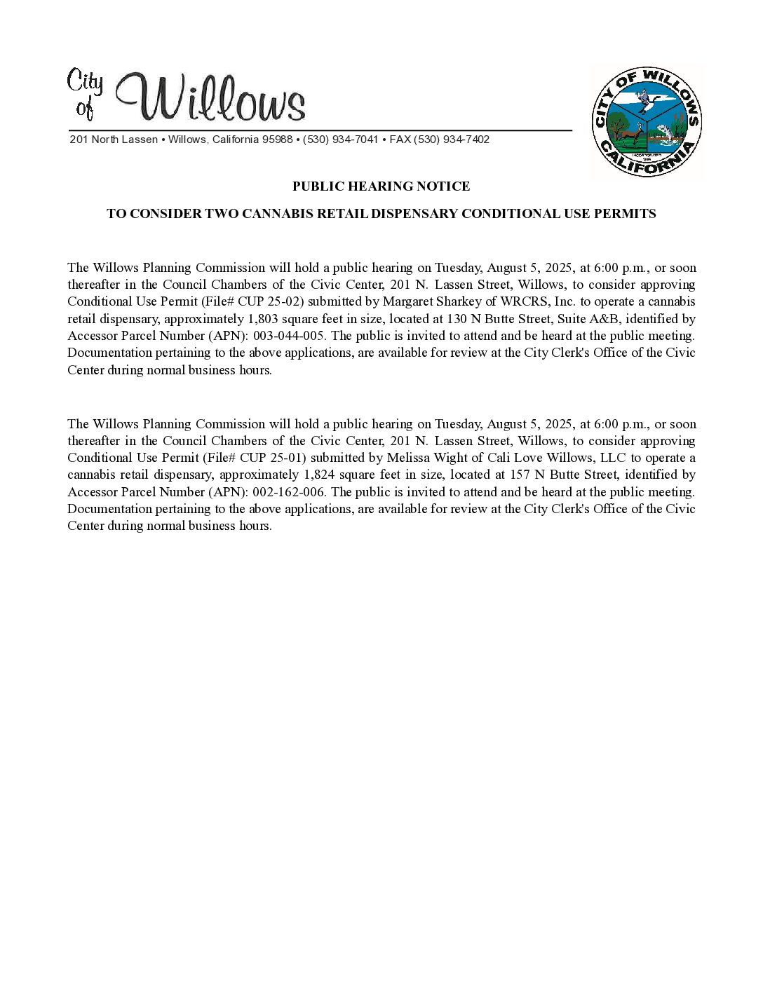 Public-Hearing-Notice-Cannabis-CUPs Public Hearing Notice Cannabis Conditional Use Permits