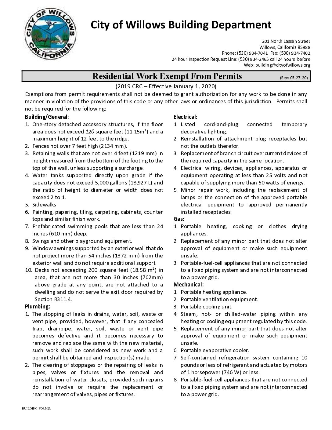 Residential-Work-Exempt-From-Permits Residential Work Exempt From Permits