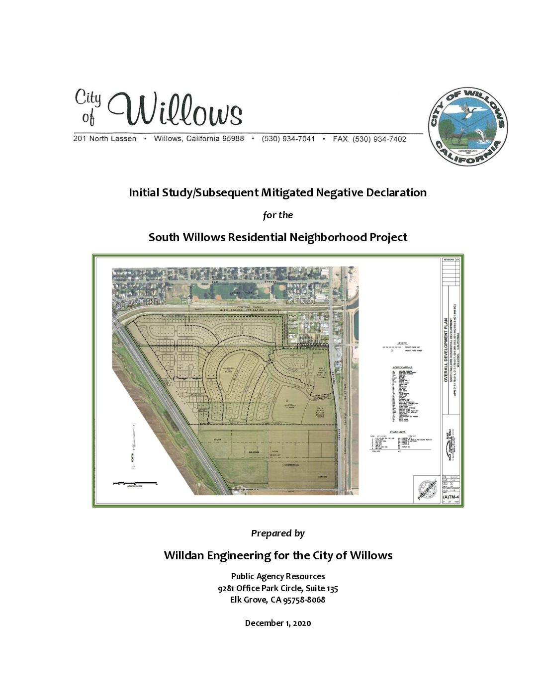 South-Willows-Residential-2020-Initial-Study-FINAL-dec-1-2020-BASIN-Amended-Project South Willows Residential 2020 Initial Study